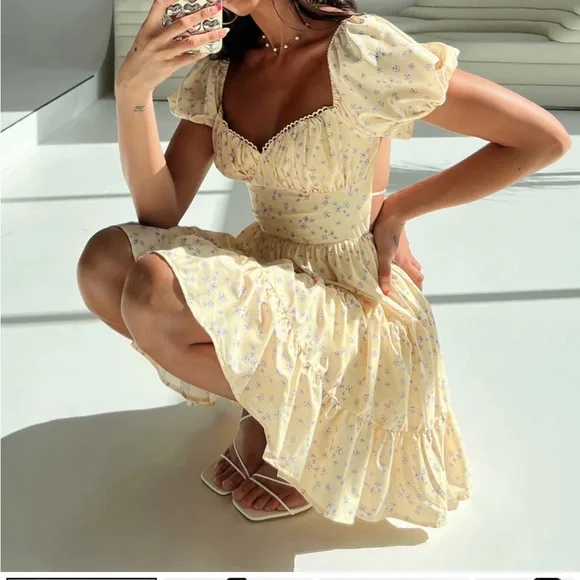 chinese dress ladies Masterpiece Strapless Maxi Dress | Yellow | Womens